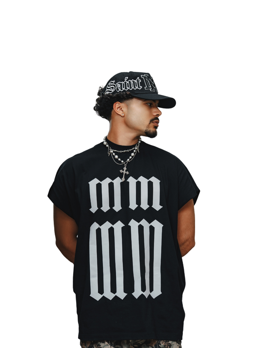 Micael Matthews Saint Drop Shoulder Black Vest