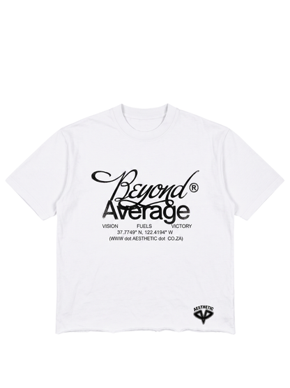 Aesthetic Beyond Average White T-Shirt