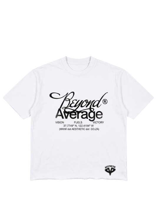Aesthetic Beyond Average White T-Shirt