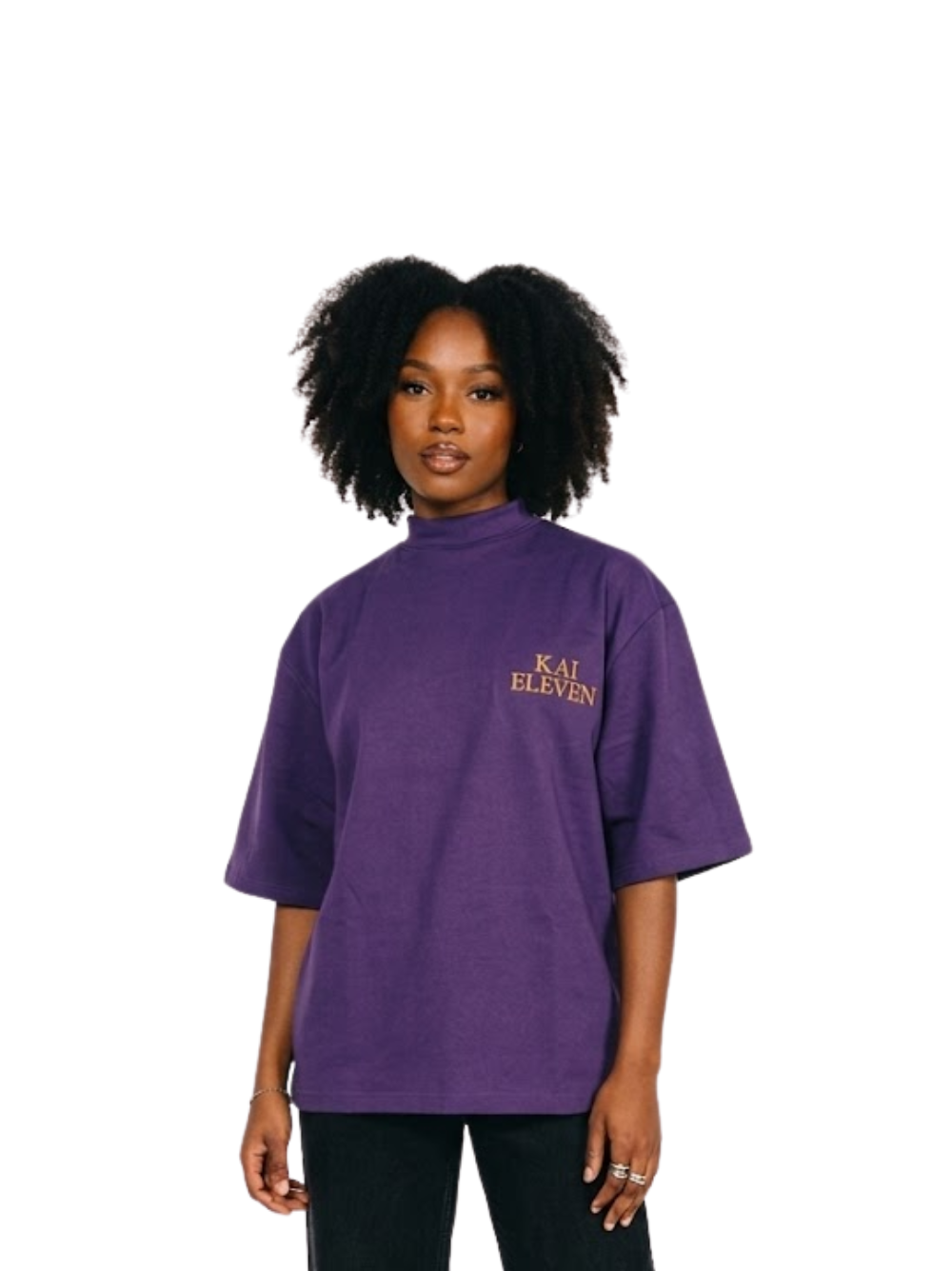 Kai Eleven Purple Turtle Neck T-Shirt