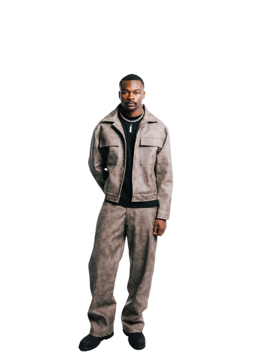 Insanidy Charcoal Leather 2 Piece Set