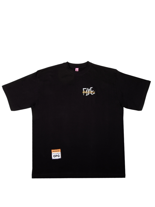 Ostentious Fire Black T-Shirt