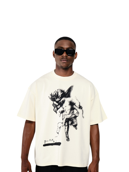 Unkle Keith Cupid Cherub Beige T-Shirt