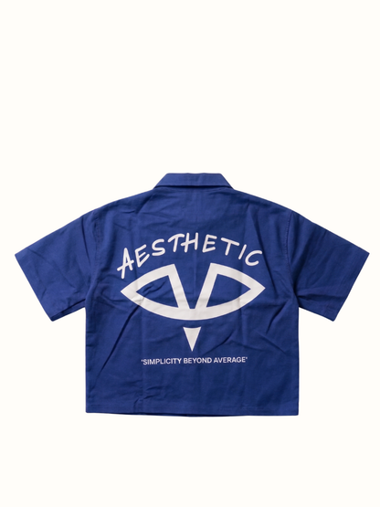 Aesthetic Visionary Blue Denim Short Set
