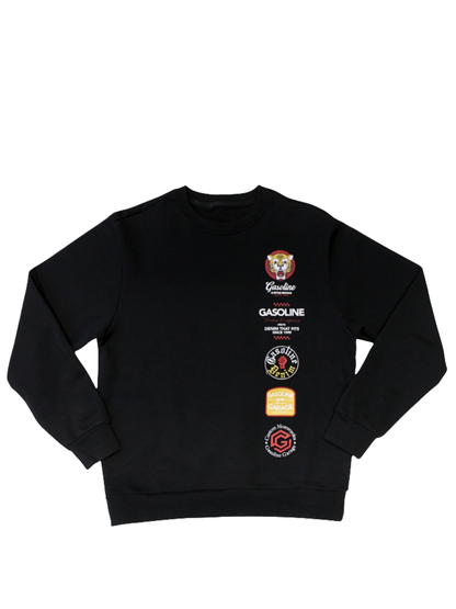 Gasoline Tiger Badge Black Sweater