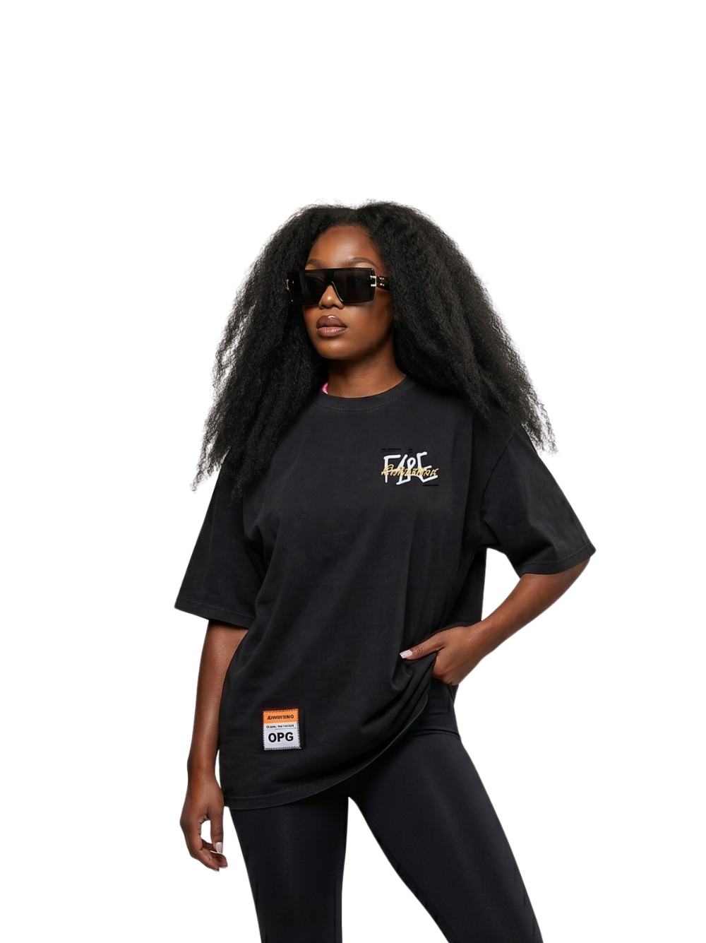 Ostentious Fire Black T-Shirt
