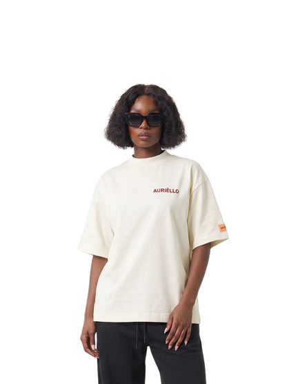Auriello Embroidery Off-White T-Shirt