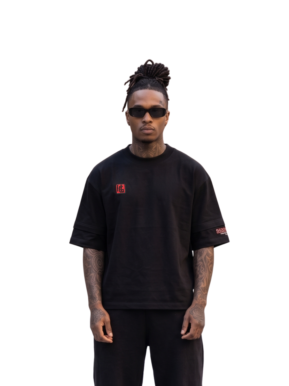 Hustle Gxng Ghost Oversized Black T-Shirt
