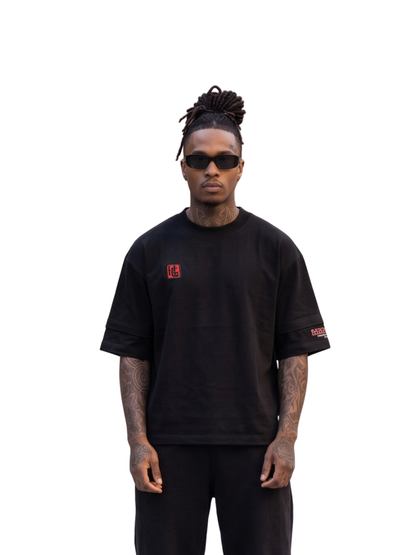 Hustle Gxng Ghost Oversized Black T-Shirt