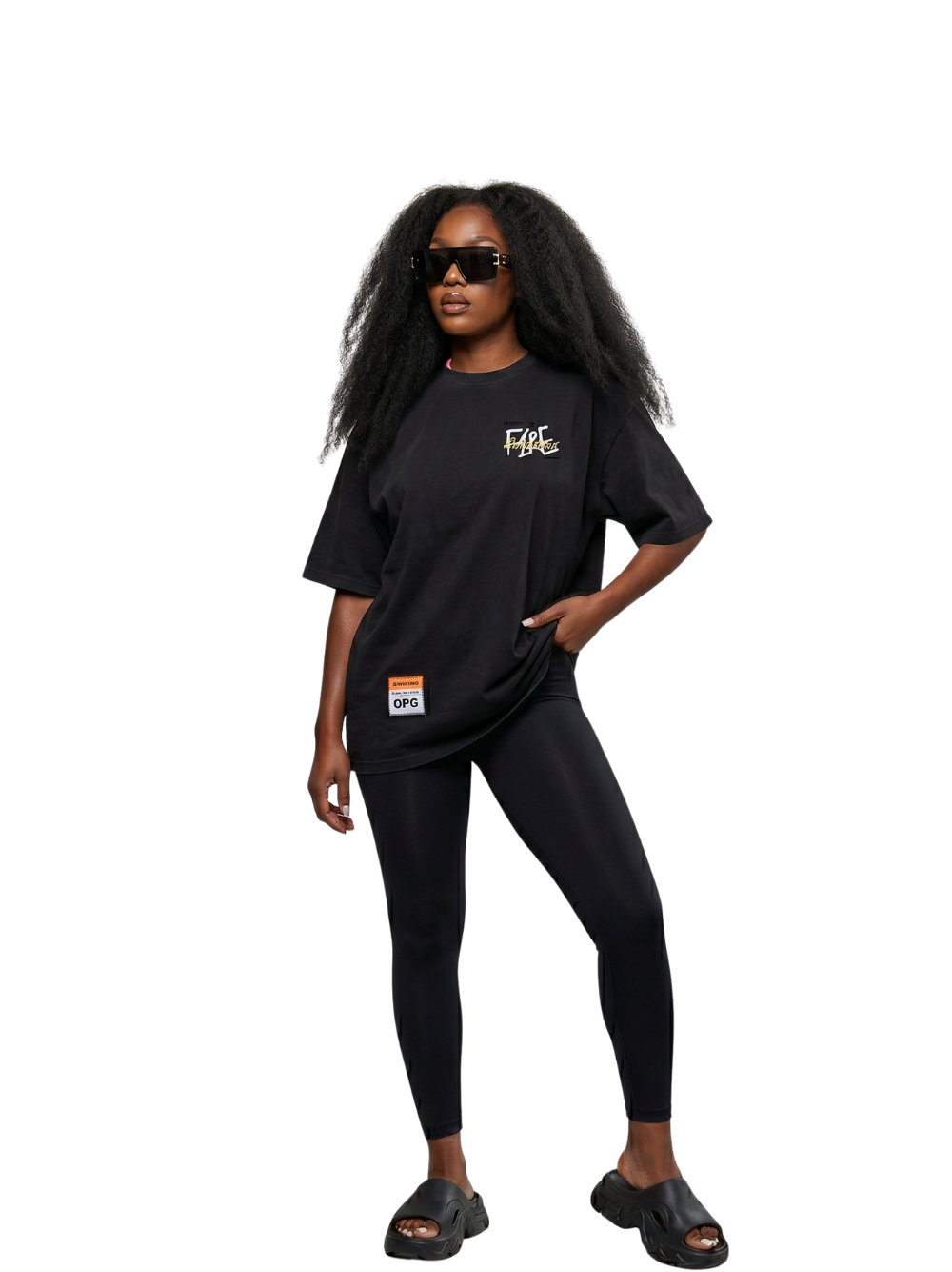 Ostentious Fire Black T-Shirt