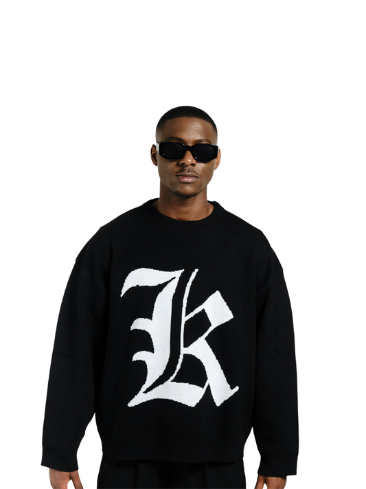 Unkle Keith Old London K Knit Black Sweater
