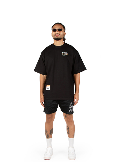 Ostentious Fire Black T-Shirt