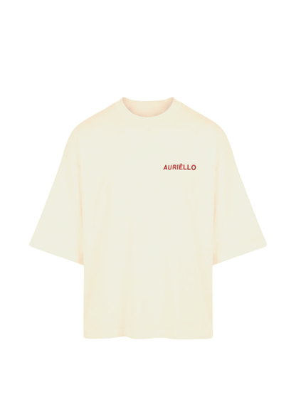 Auriello Embroidery Off-White T-Shirt