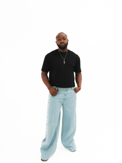 Micael Matthews Timeless Braille Blue Denim