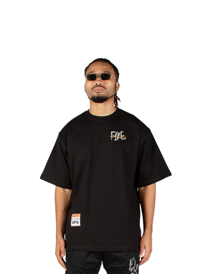 Ostentious Fire Black T-Shirt