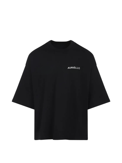 Auriello Embroidery Black T-Shirt