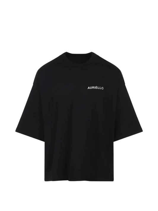 Auriello Embroidery Black T-Shirt