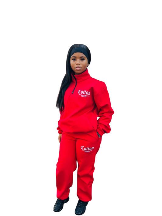Cotton Killa Red 2 Piece Tracksuit
