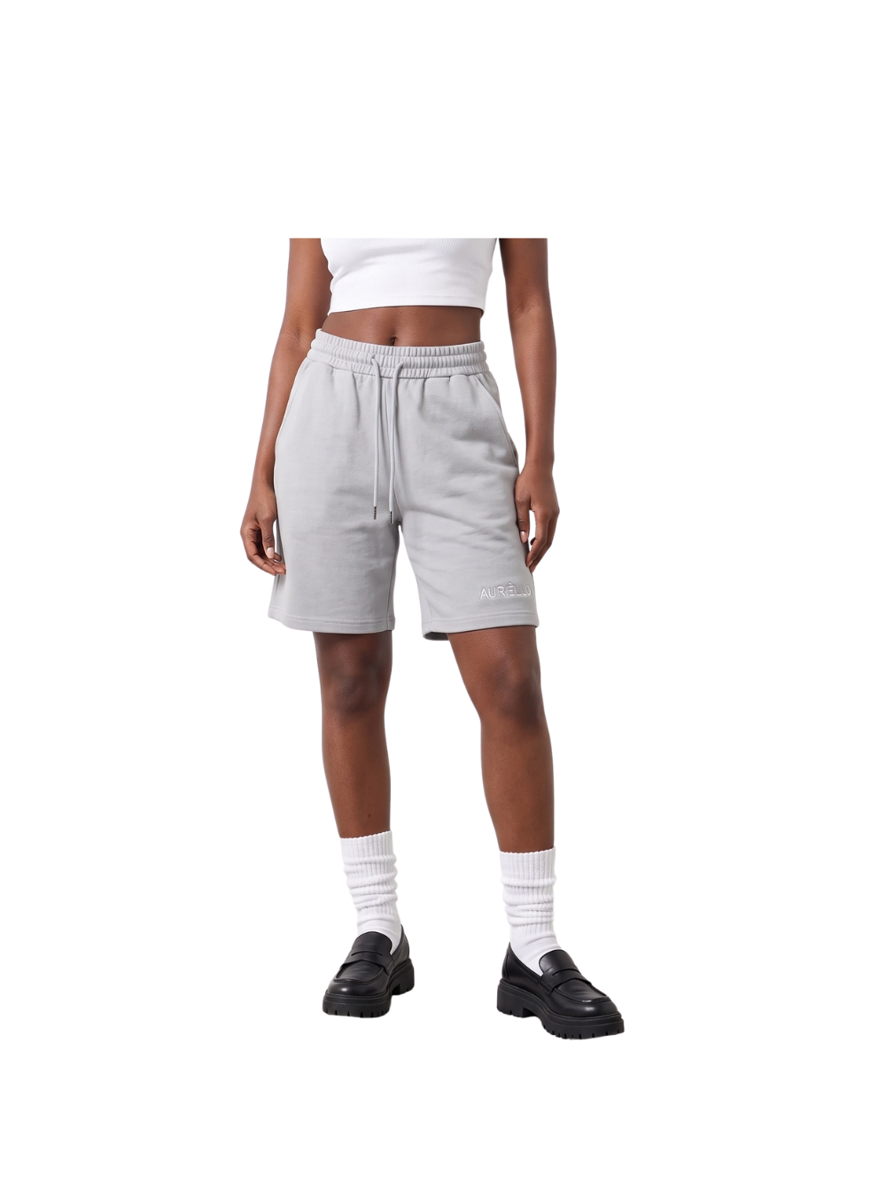 Auriello Essential Grey Shorts