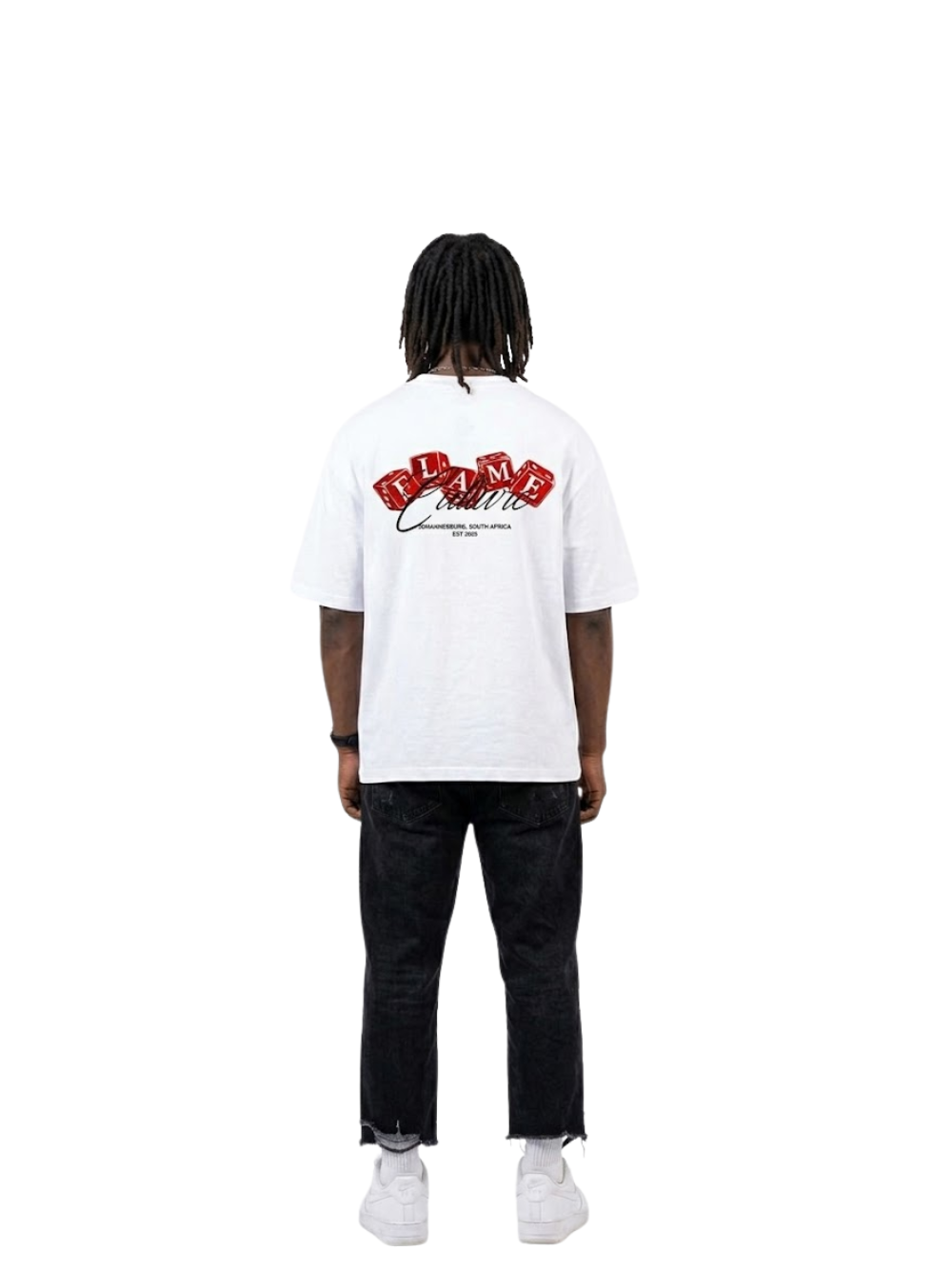 Flame Culture Dice White T-Shirt