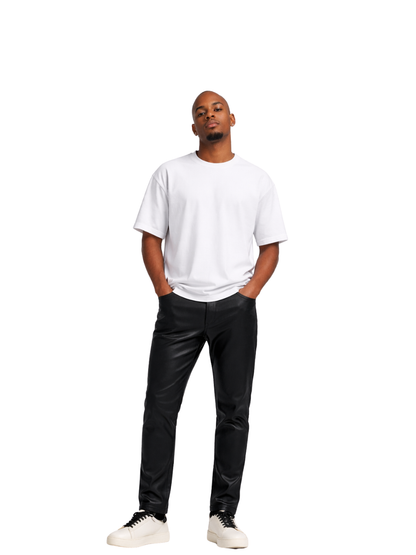 Notivsale Black Leather Pants