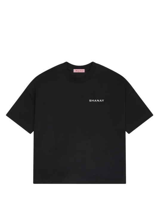 Shanay Davids Black Core Embroidery T-shirt