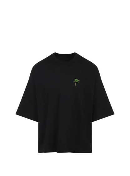 Jaiva Palm Tree Oversized Black T-Shirt