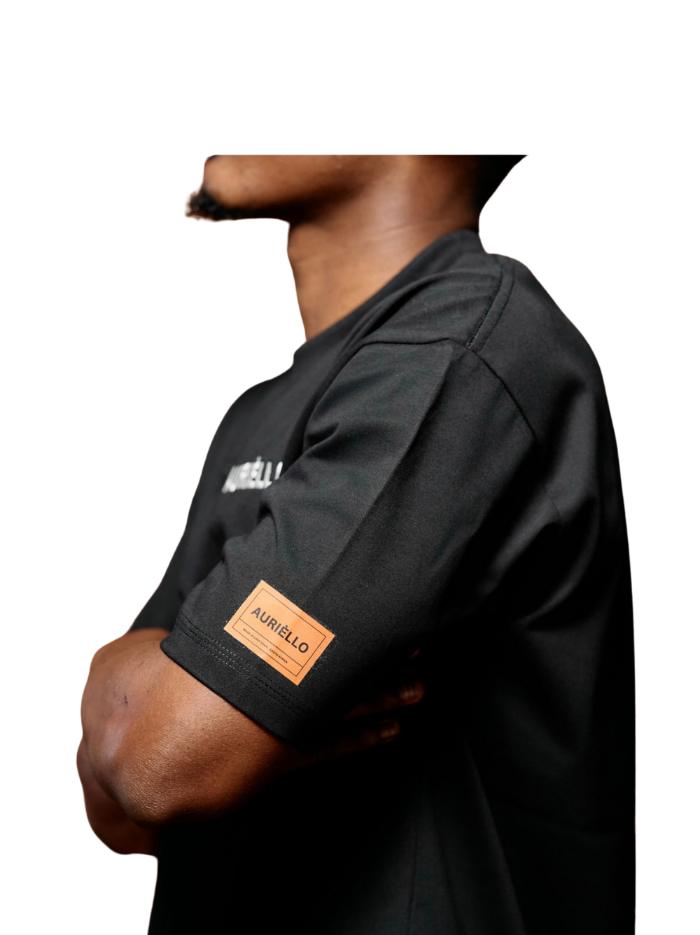 Auriello Embroidery Black T-Shirt