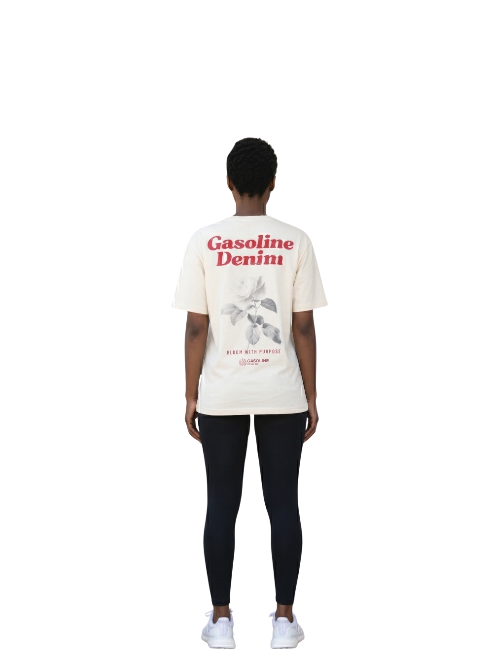 Gasoline Rose Cream T-Shirt