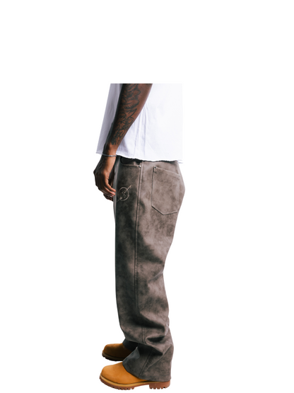 Insanidy Charcoal Leather Pants