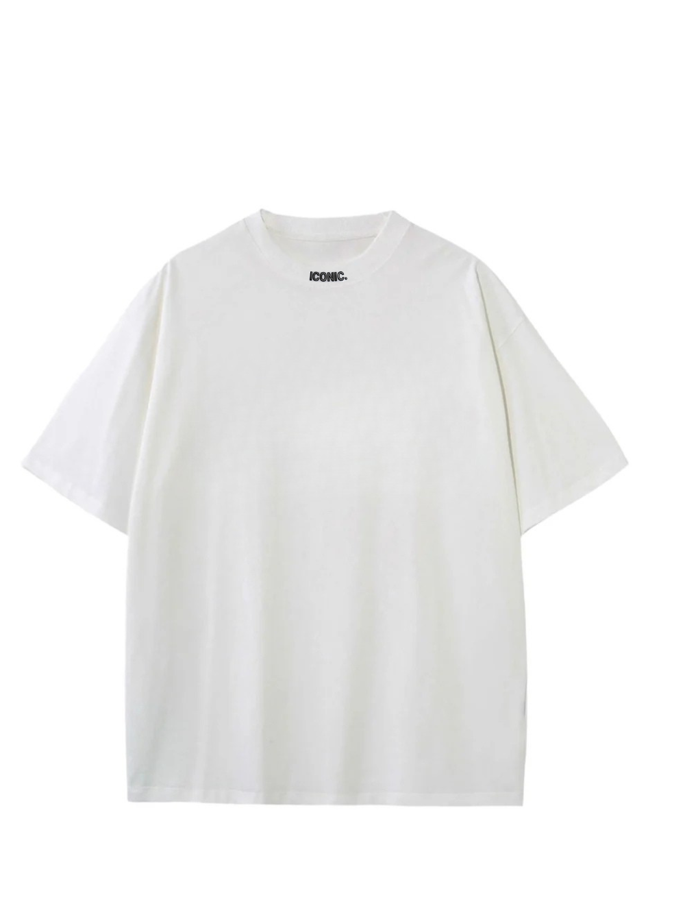 Iconic Clothing White Neck Print T-Shirt