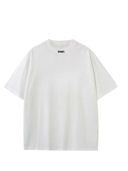 Iconic Clothing White Neck Print T-Shirt