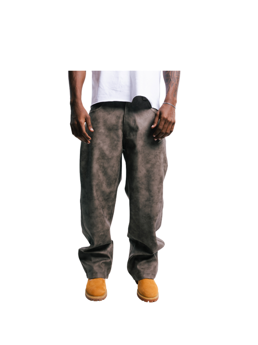 Insanidy Charcoal Leather Pants