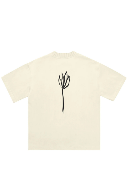 Iconic Black Knitted Collar T-Shirt