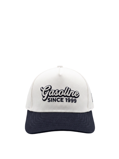 Gasoline Atlas Adjustable White Navy Cap