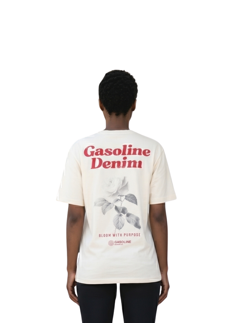 Gasoline Rose Cream T-Shirt
