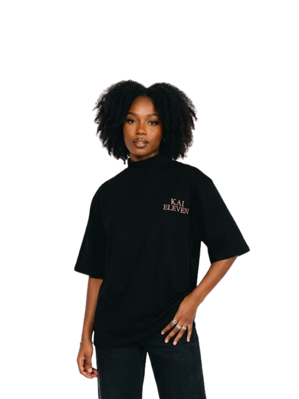 Kai Eleven Black Turtle Neck T-Shirt
