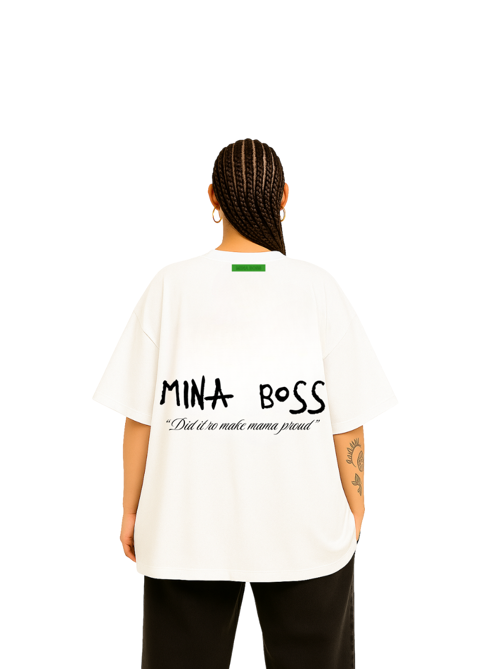 Mina Boss Greensquare White T-Shirt