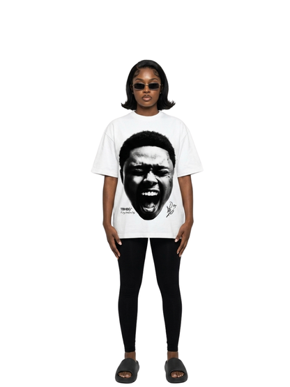 Mercha A-Reece Face White T-shirt