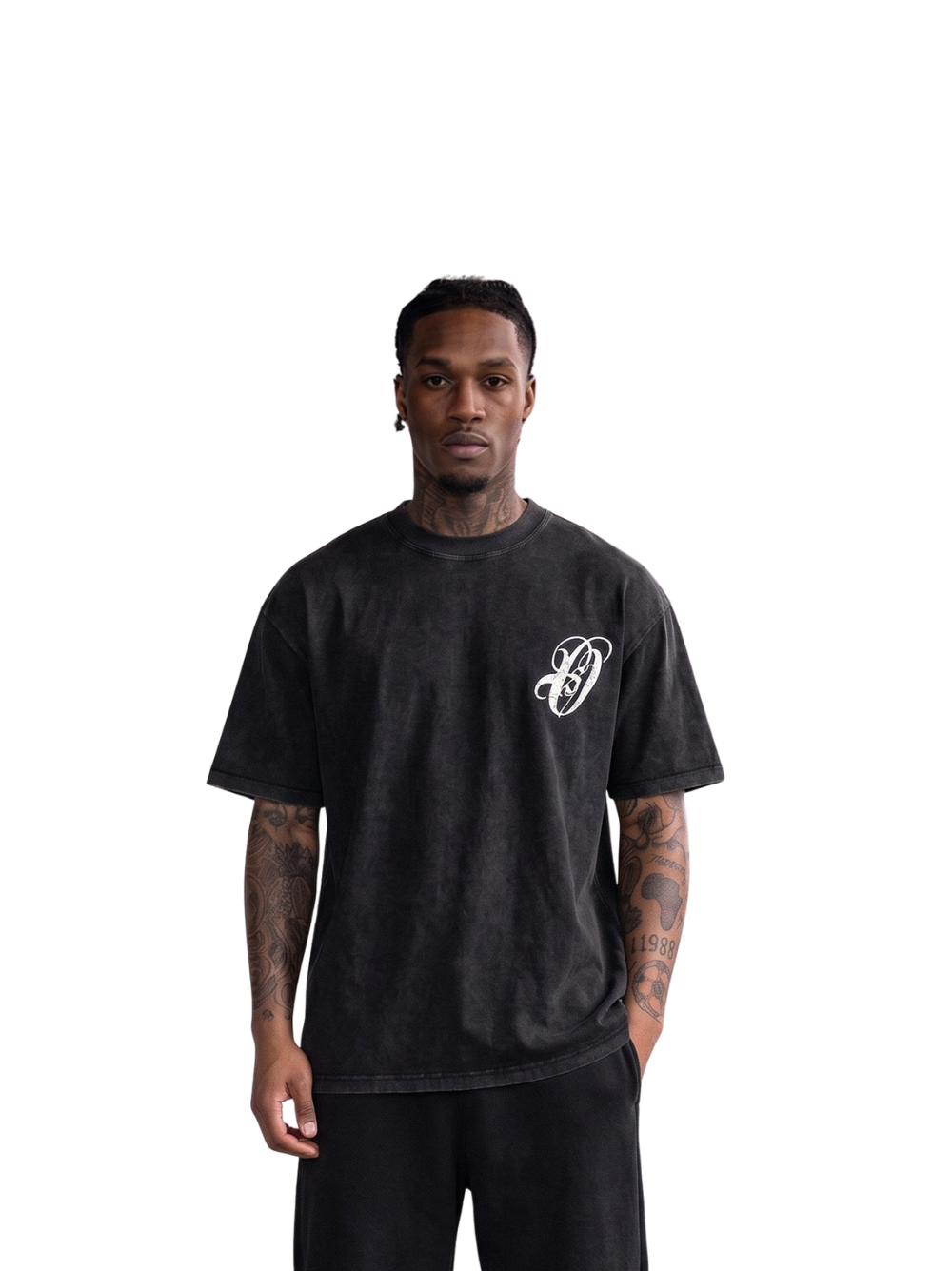Ostentious Logo Black Washed T-Shirt