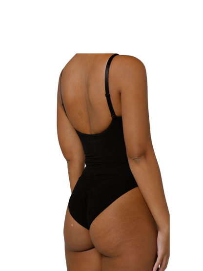 Kurv Brief Bodysuit High Compression Black