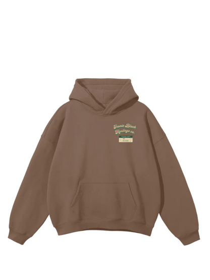 Iconic Black Travel Brown Hoodie