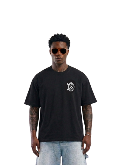 Shanay Davids Black Monogram T-Shirt