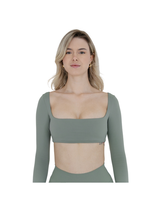 TCC Sage Long Crop Shirt