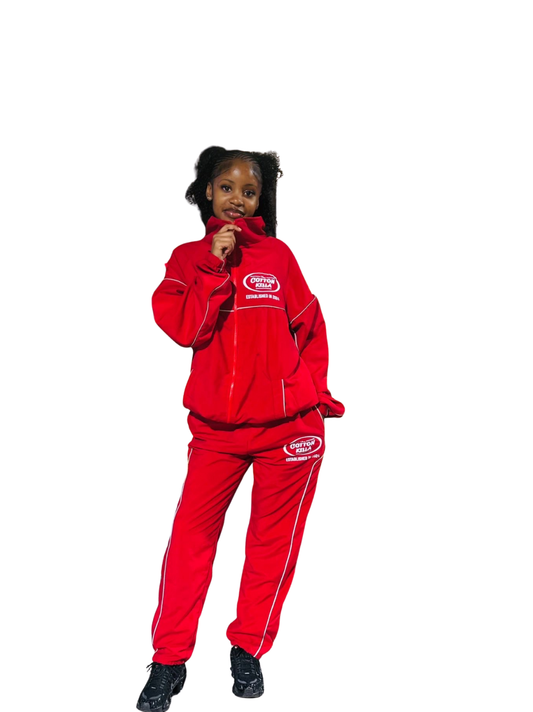 Cotton Killa Primary Red 2 Piece Tracksuit