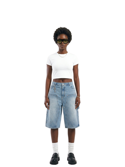 Empire Multi Logo Denim Jorts