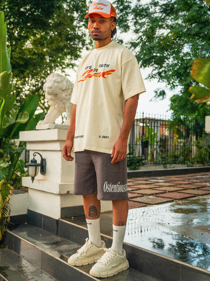 Ostentious Grey Signature Shorts
