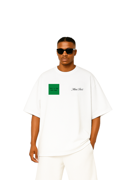 Mina Boss Greensquare White T-Shirt
