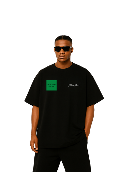 Mina Boss Greensquare Black T-Shirt