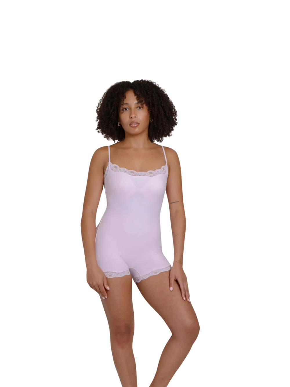 Kurv Pink Lace Bodysuit Loungewear